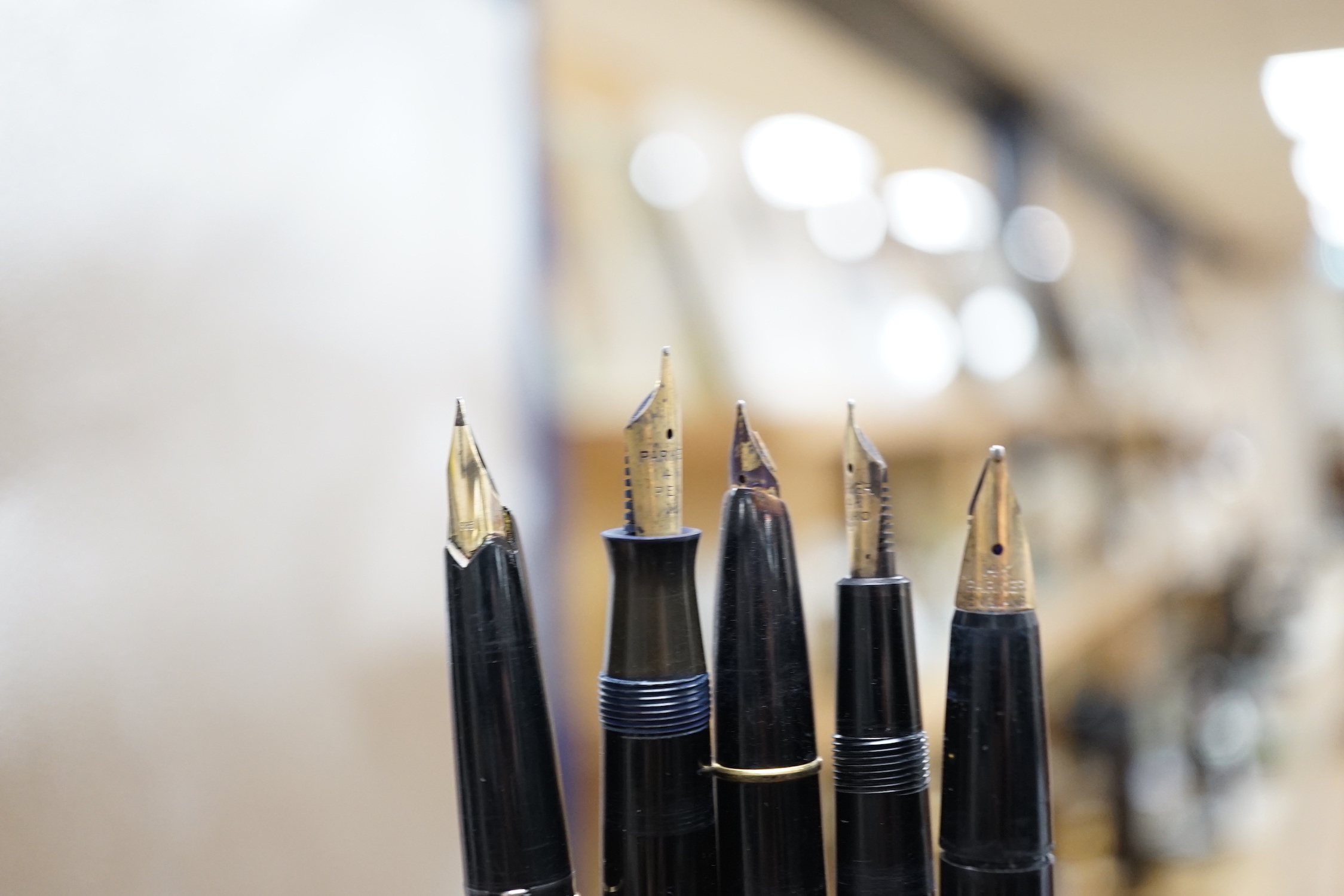 A group of 7 various pens including Mont Blanc, Watermans, Parker etc.